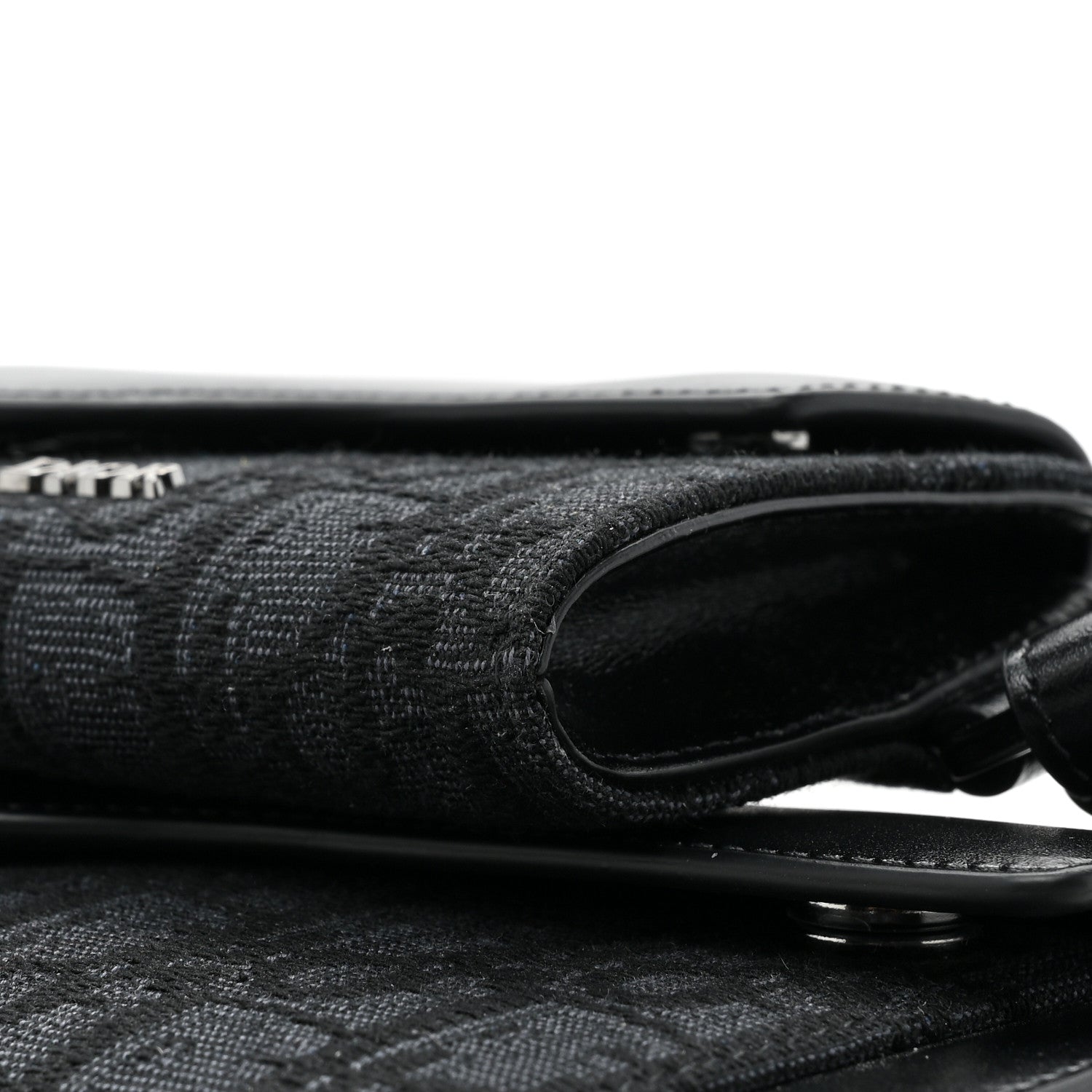 Christian Dior HOMME Oblique Double Saddle Wallet Black 15 of 16