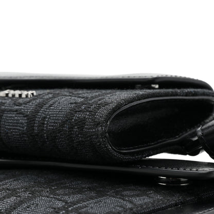Christian Dior HOMME Oblique Double Saddle Wallet Black 15 of 16