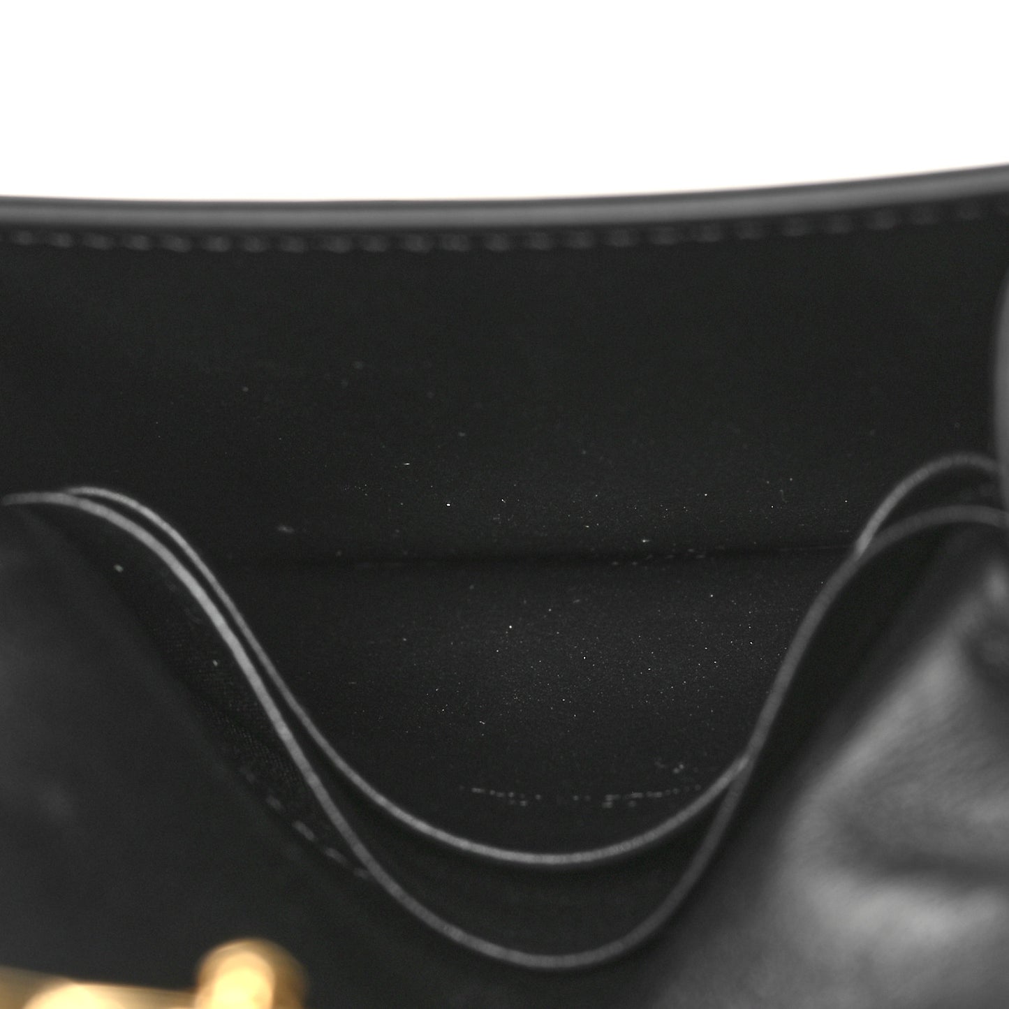 Shiny Calfskin Triomphe Flap Card Holder Black