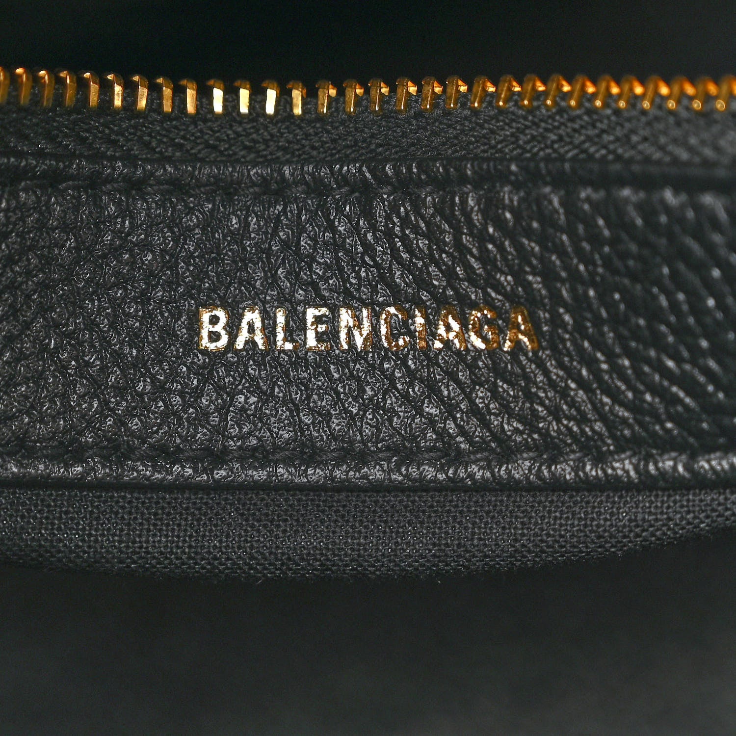 Balenciaga Grained Calfskin Logo S Ville Top Handle Bag Black White 6 of 11
