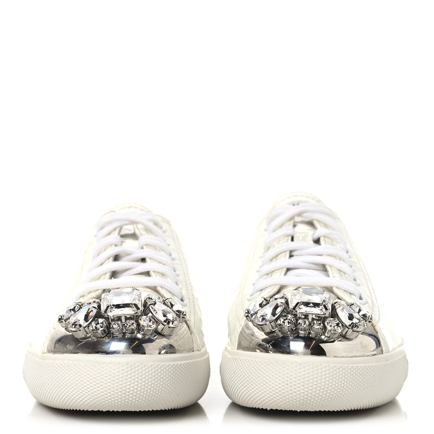 Naplak Crystal Low Top Sneakers 38 Bianco