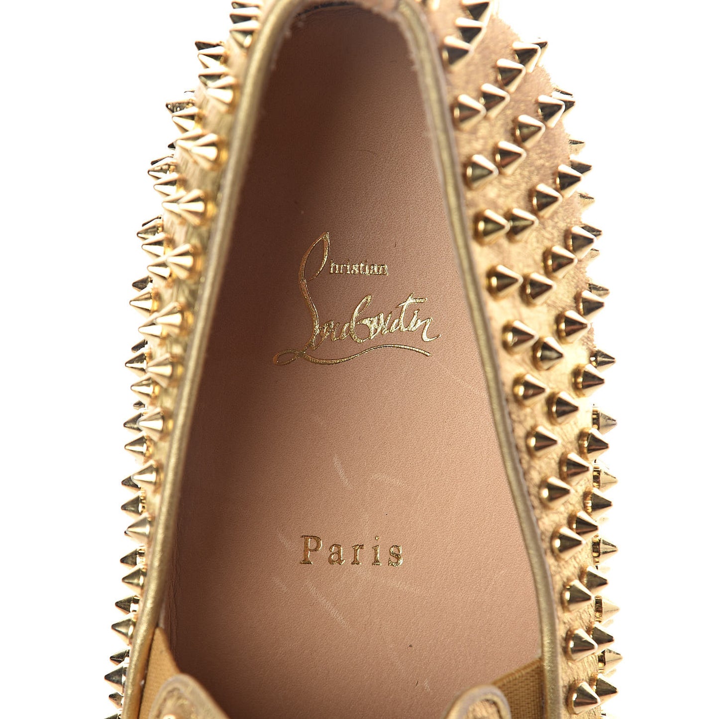 Lame Spikes Mens Roller Boat Flat 45.5 Version Gold