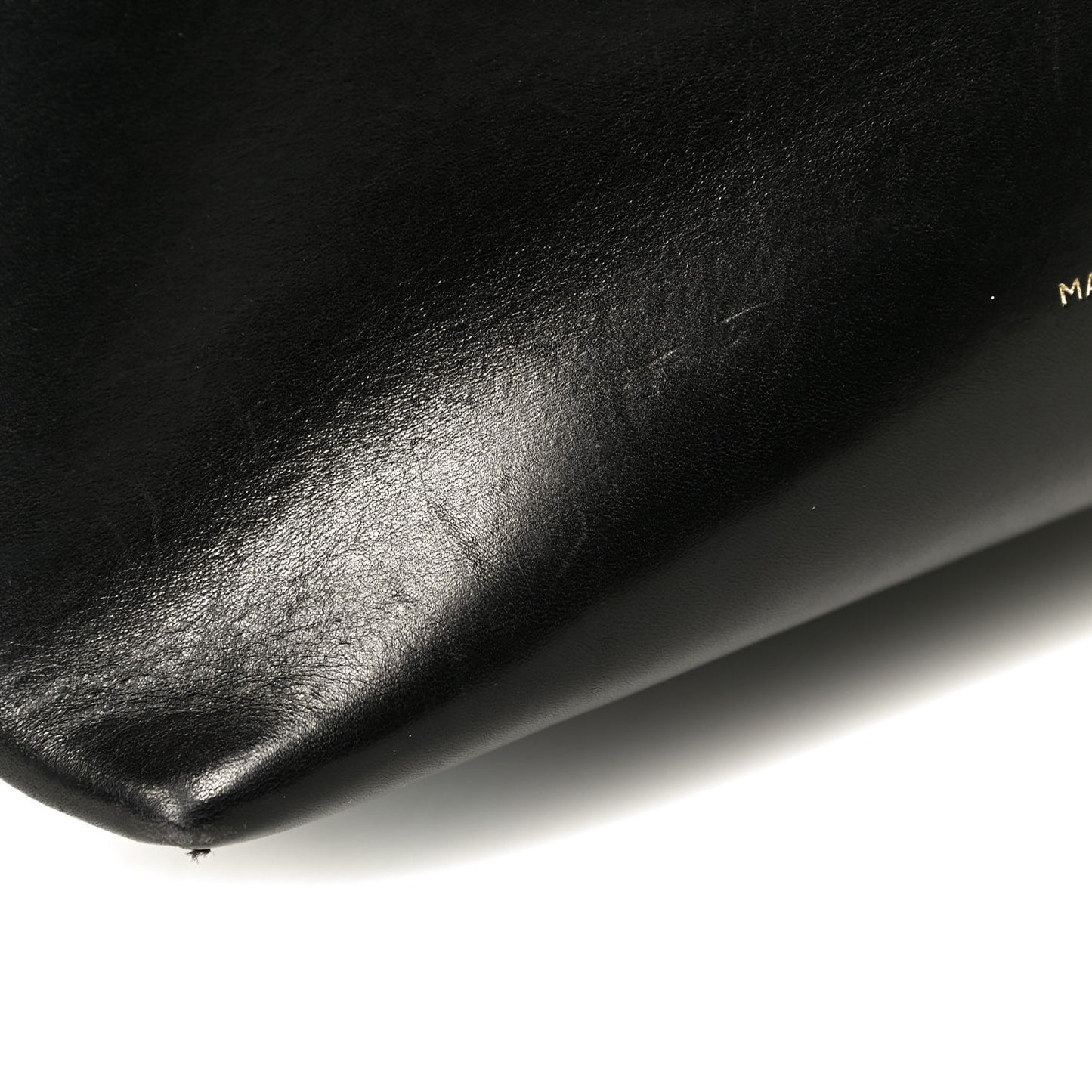 Vegetable Tanned Calfskin Bucket Bag Black Flamma