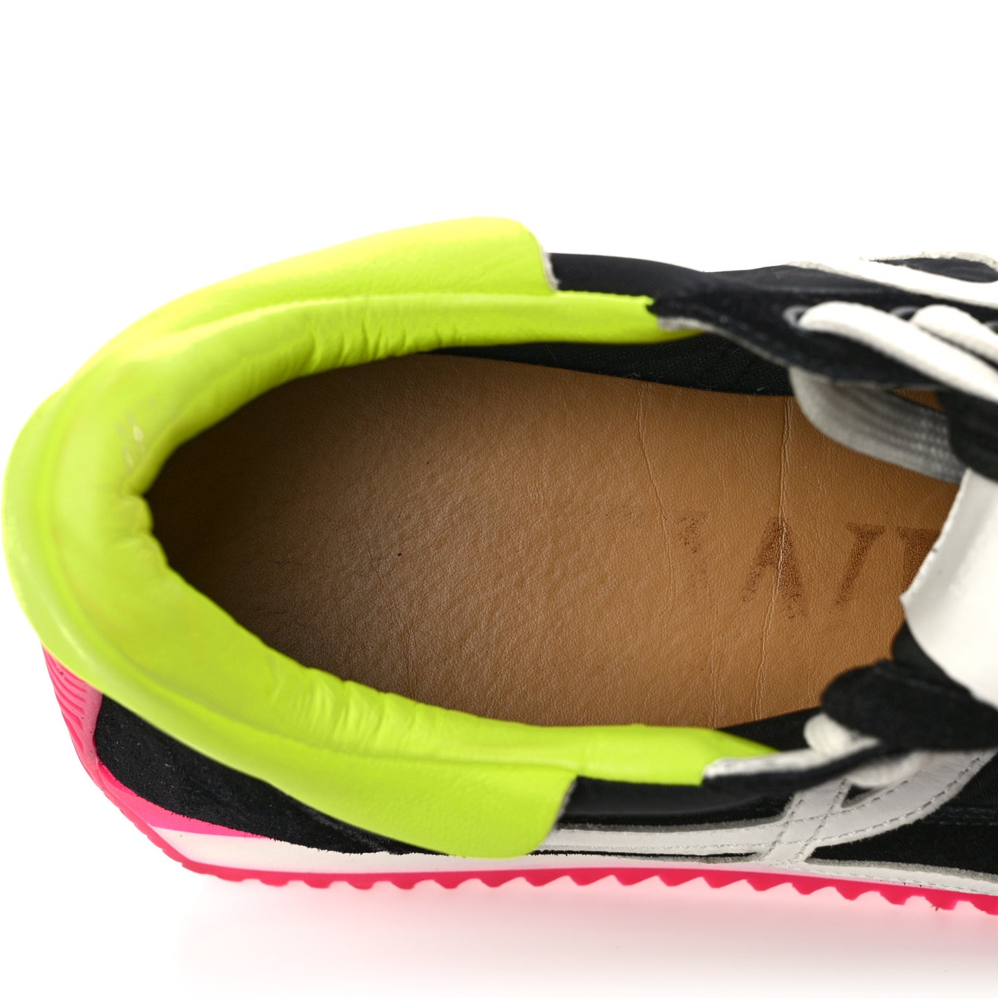 Suede Nylon Womens Flow Runner Sneakers 39 Black Neon Pink