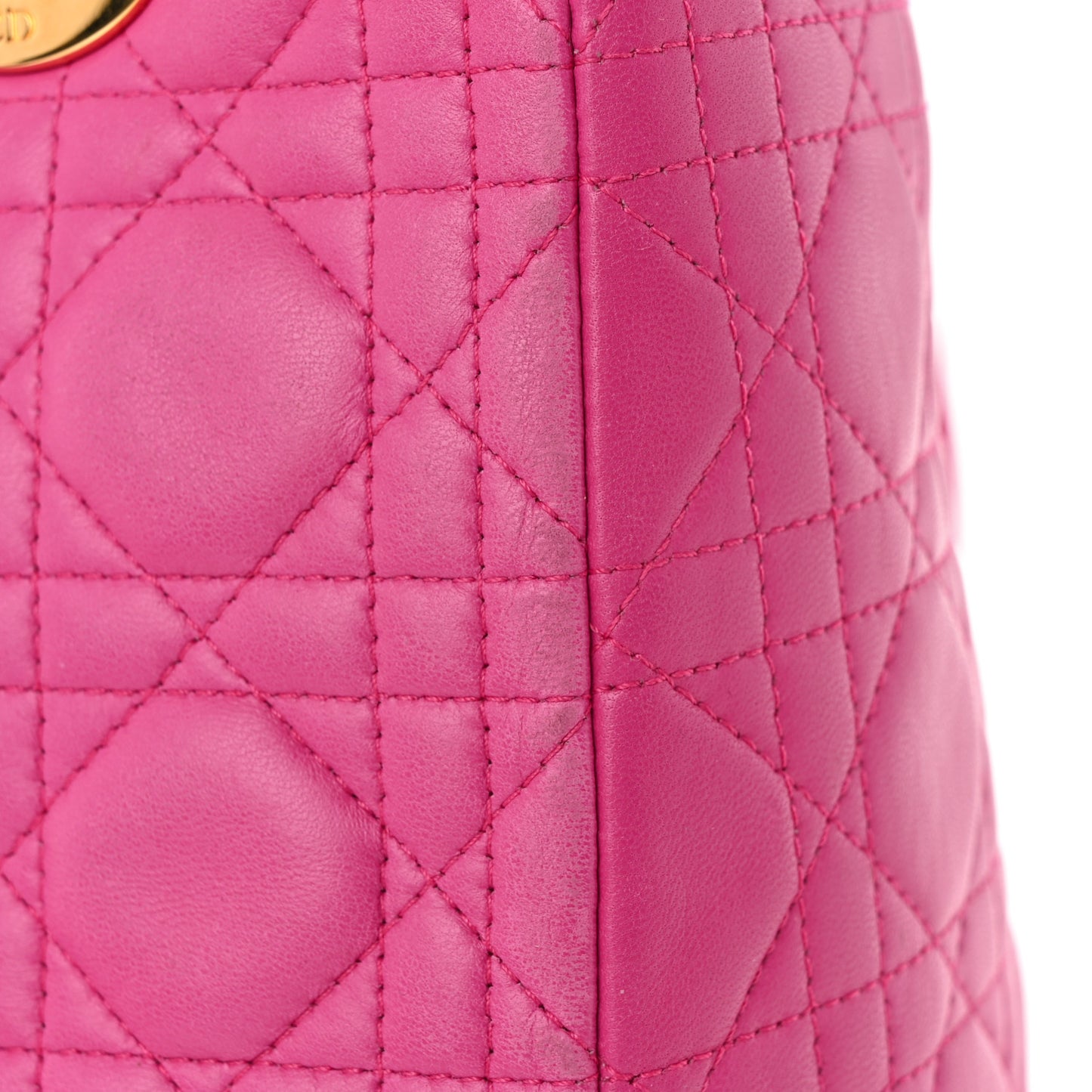 Lambskin Cannage Medium Lady Dior Pink