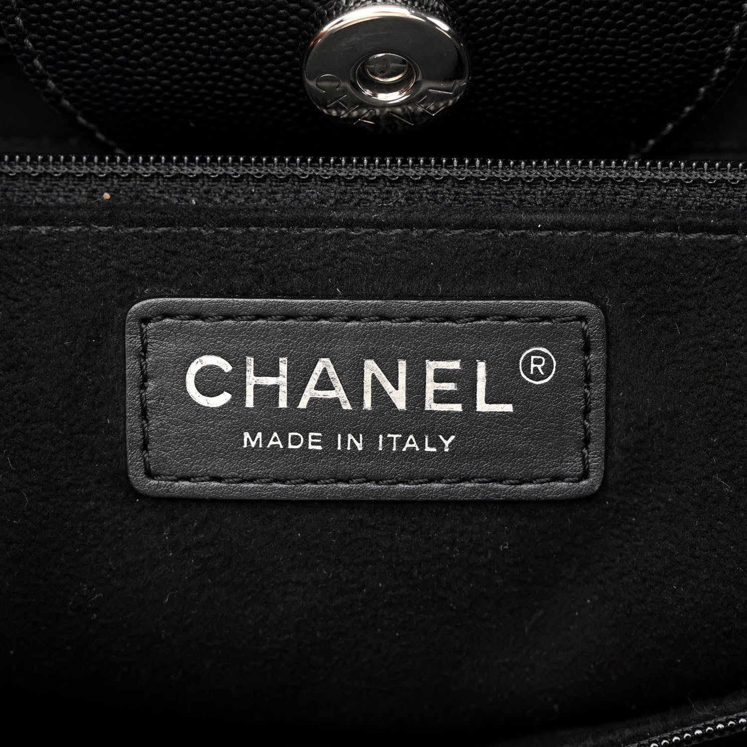 Chanel Caviar Small Studded Deauville Tote Black 5 of 9