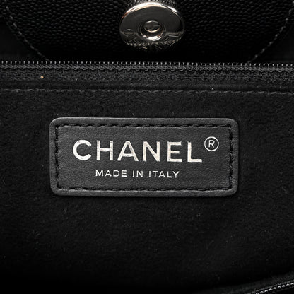 Chanel Caviar Small Studded Deauville Tote Black 5 of 9