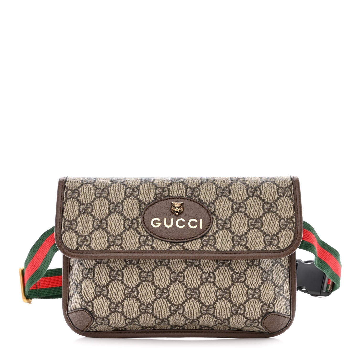 Gucci GG Supreme Monogram Neo Vintage Web Belt Bag Brown 1 of 10