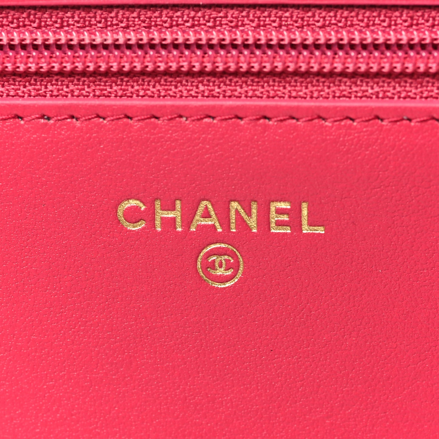 Tweed Calfskin Signe Wallet On Chain WOC Black Pink