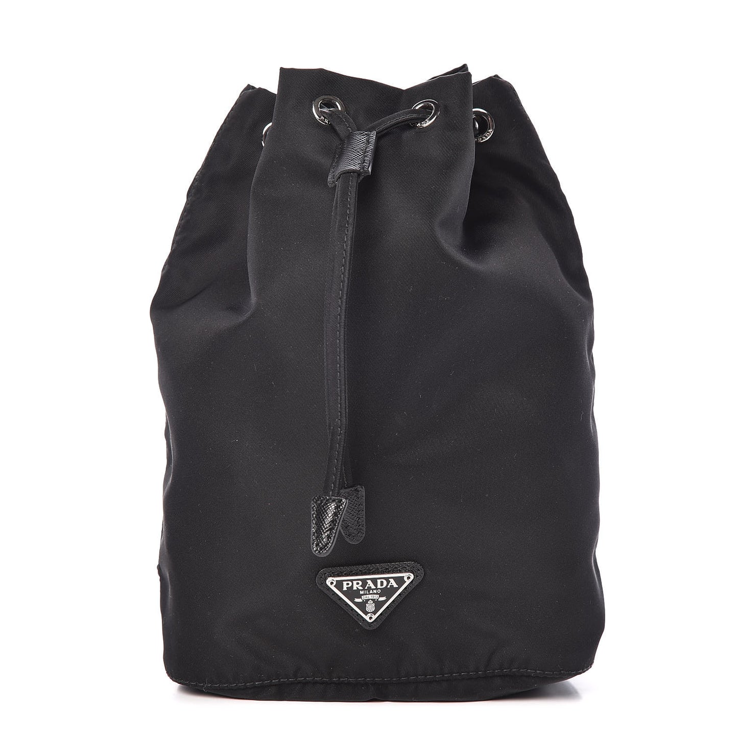 Nylon Vela Drawstring Pouch Black