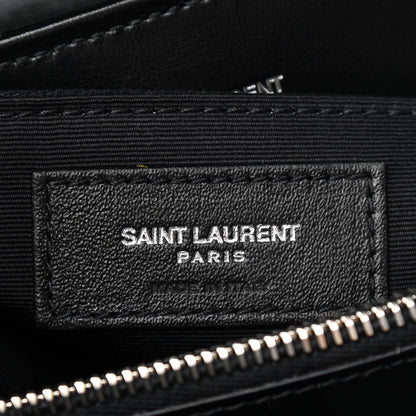 Saint Laurent Calfskin Y Quilted Monogram Medium Loulou Chain Satchel Black 6 of 11