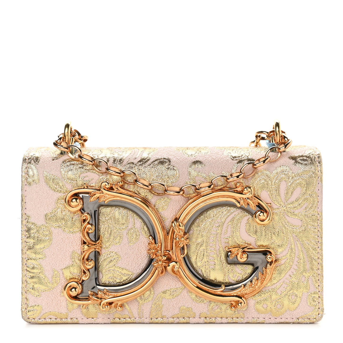 Brocade DG Girls Shoulder Bag Light Pink