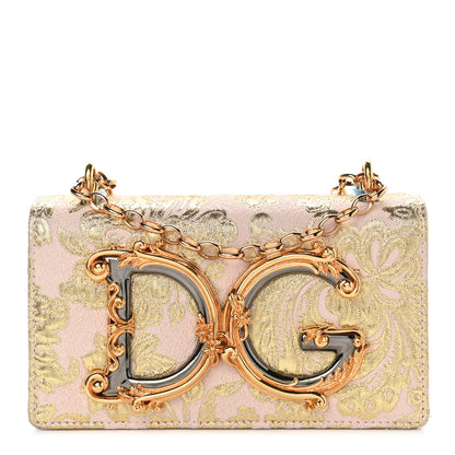 Dolce & Gabbana Brocade DG Girls Shoulder Bag Light Pink 1 of 7
