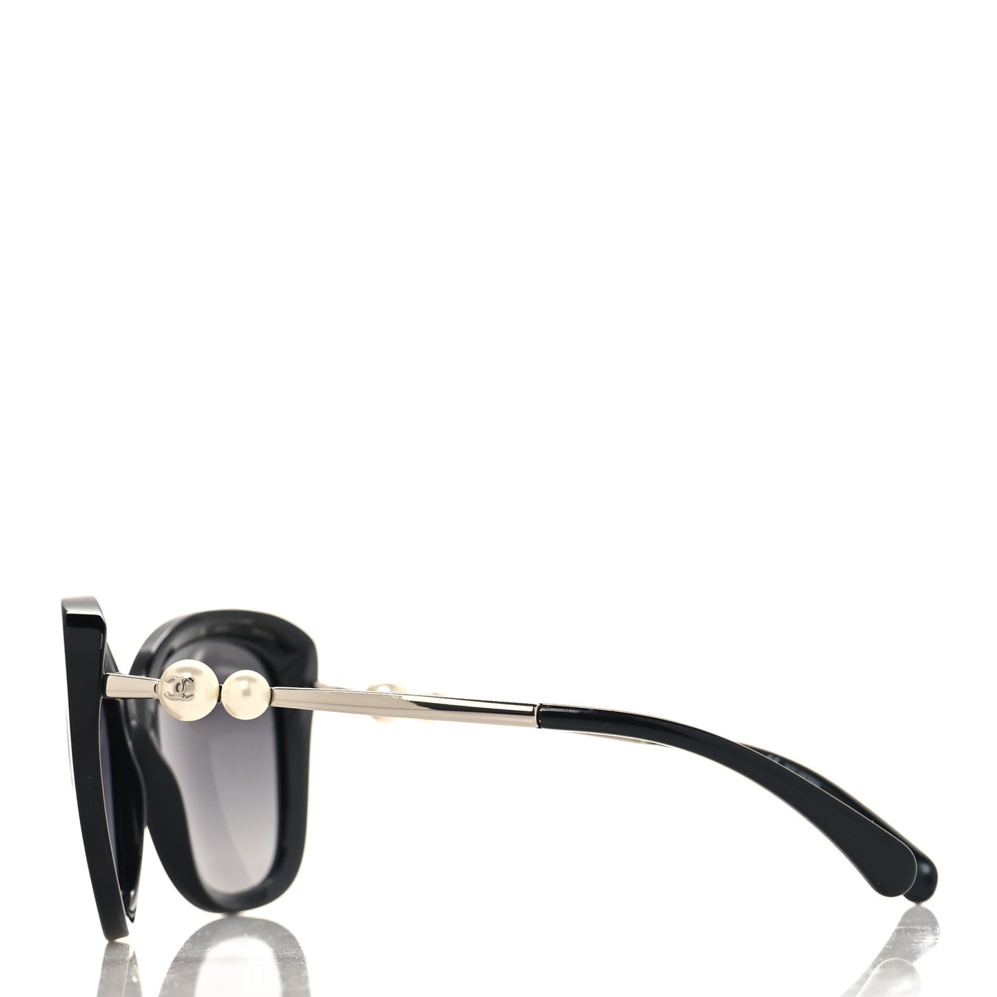 Acetate Polarized Butterfly Winter Pearl Sunglasses 5339-H Black