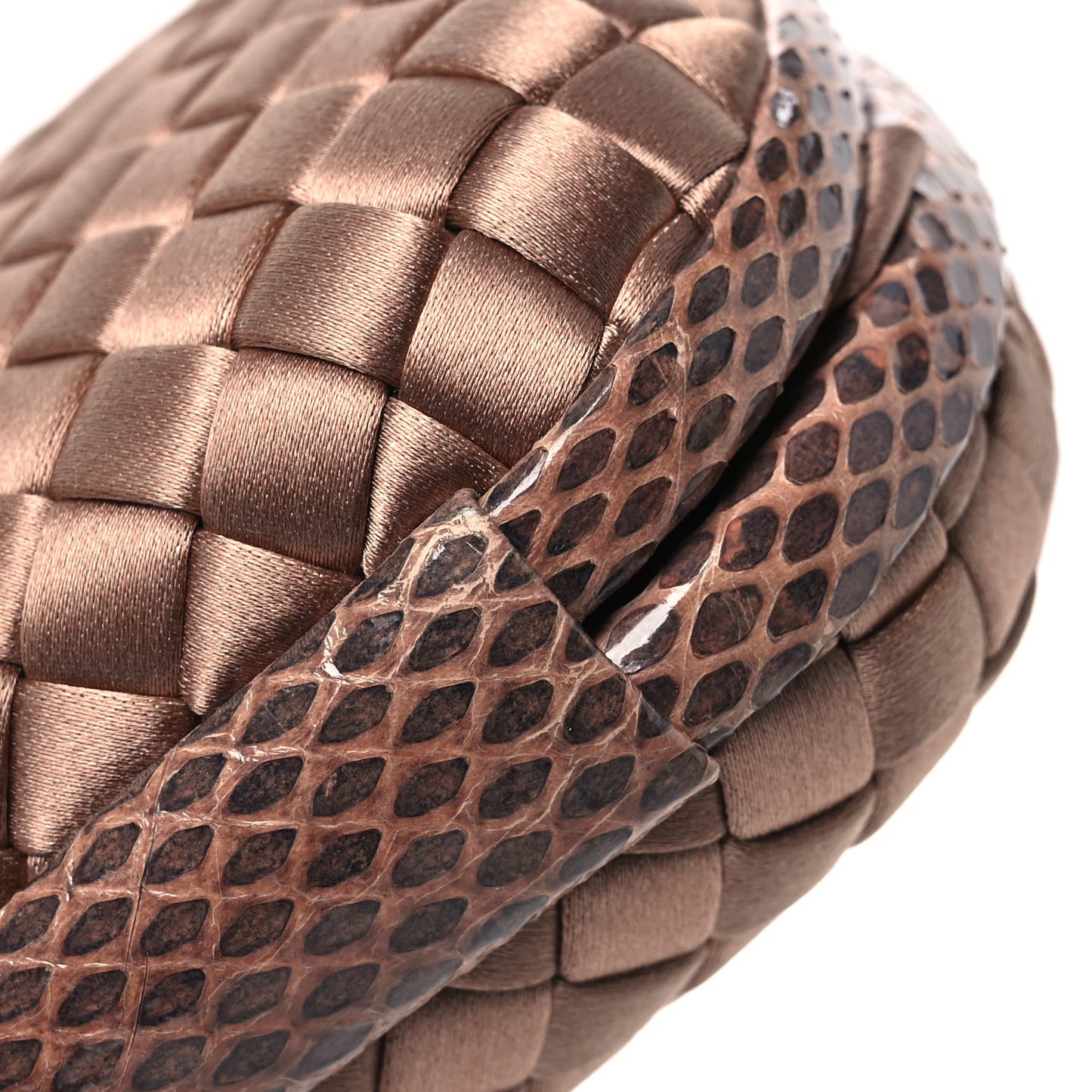 Satin Intreccio Impero Ayers Knot Clutch Blush