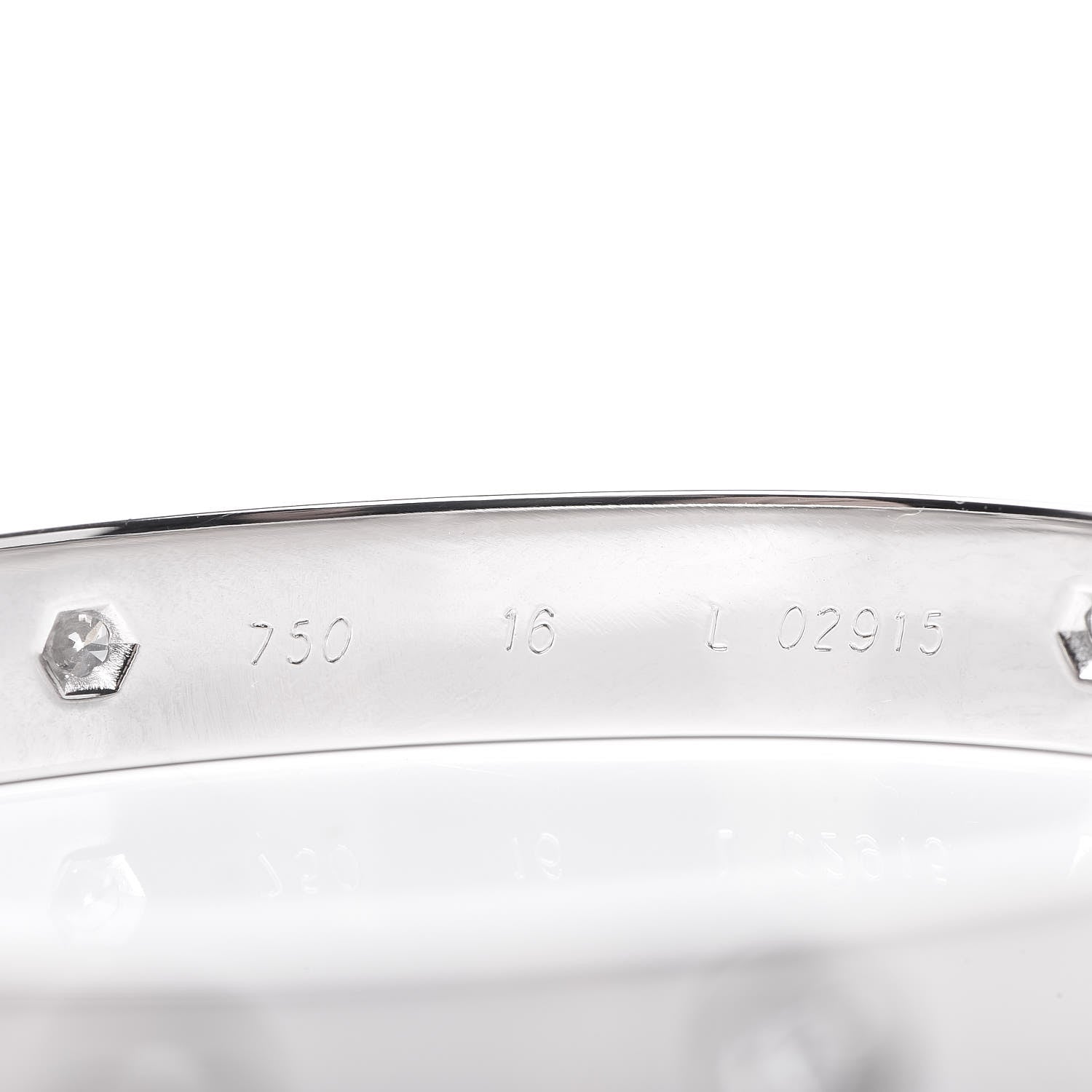 Cartier 18K White Gold 6 Diamond LOVE Bracelet 16 6 of 6