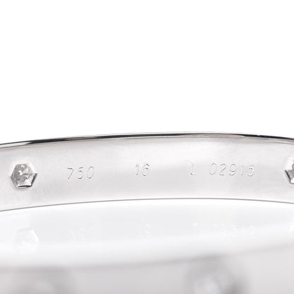 Cartier 18K White Gold 6 Diamond LOVE Bracelet 16 6 of 6