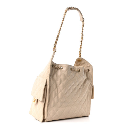 Chanel Caviar Quilted Medium Chanel 25 Handbag Beige 4 of 11