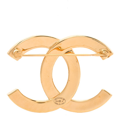 Chanel Metal Paris Button CC Large Brooch Gold 3 of 5