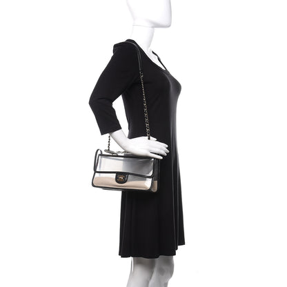 Chanel Lambskin PVC Medium Coco Sand Flap Black 2 of 10