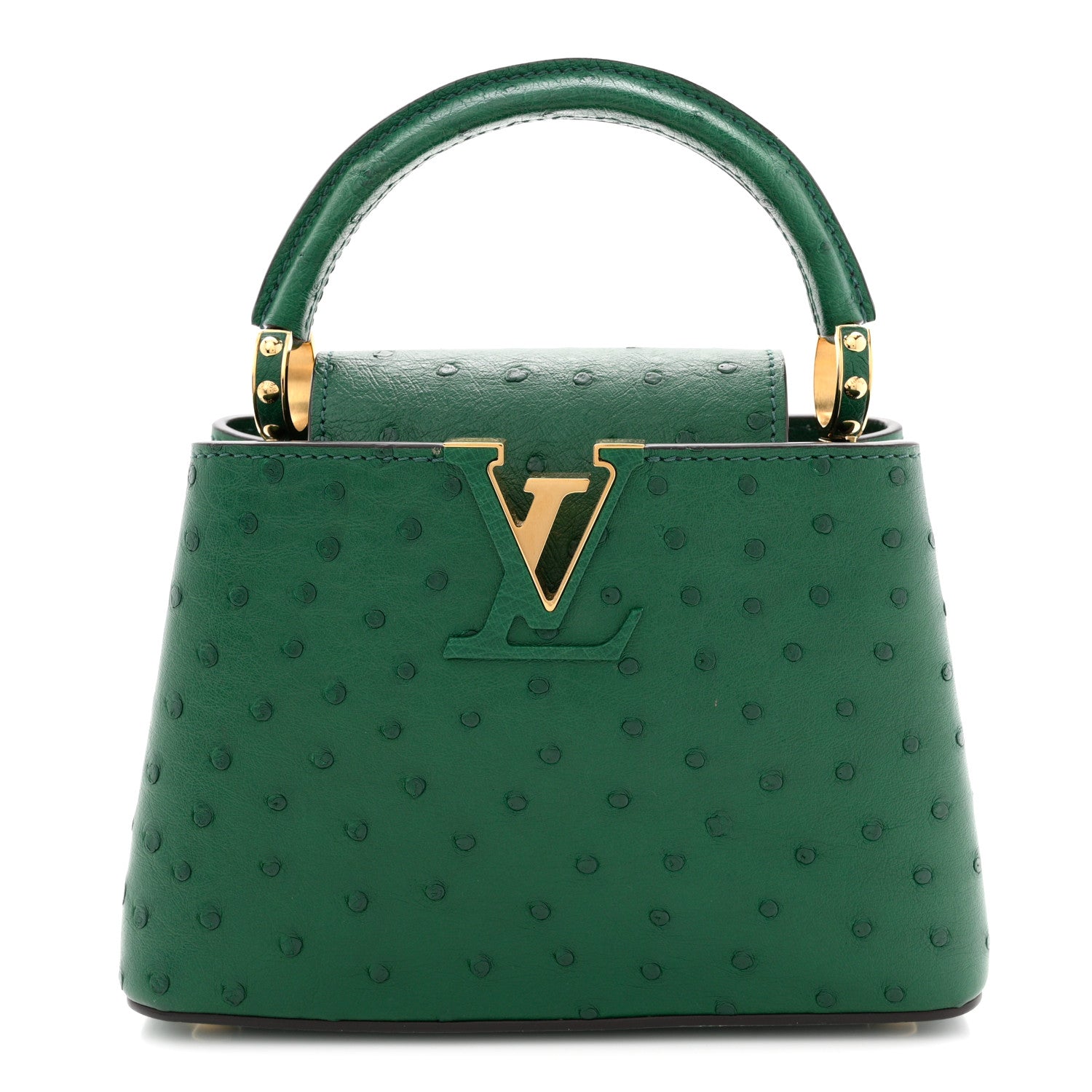 Louis Vuitton Ostrich Capucines Mini Mint 1 of 9