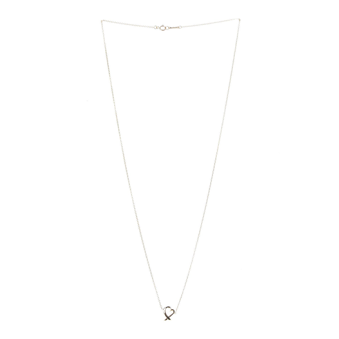 18K Yellow Gold Mini Paloma Picasso Loving Heart Pendant Necklace