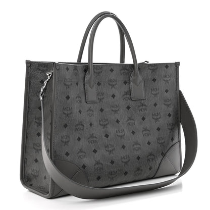 MCM Visetos Large Munchen Tote Grey 4 of 10