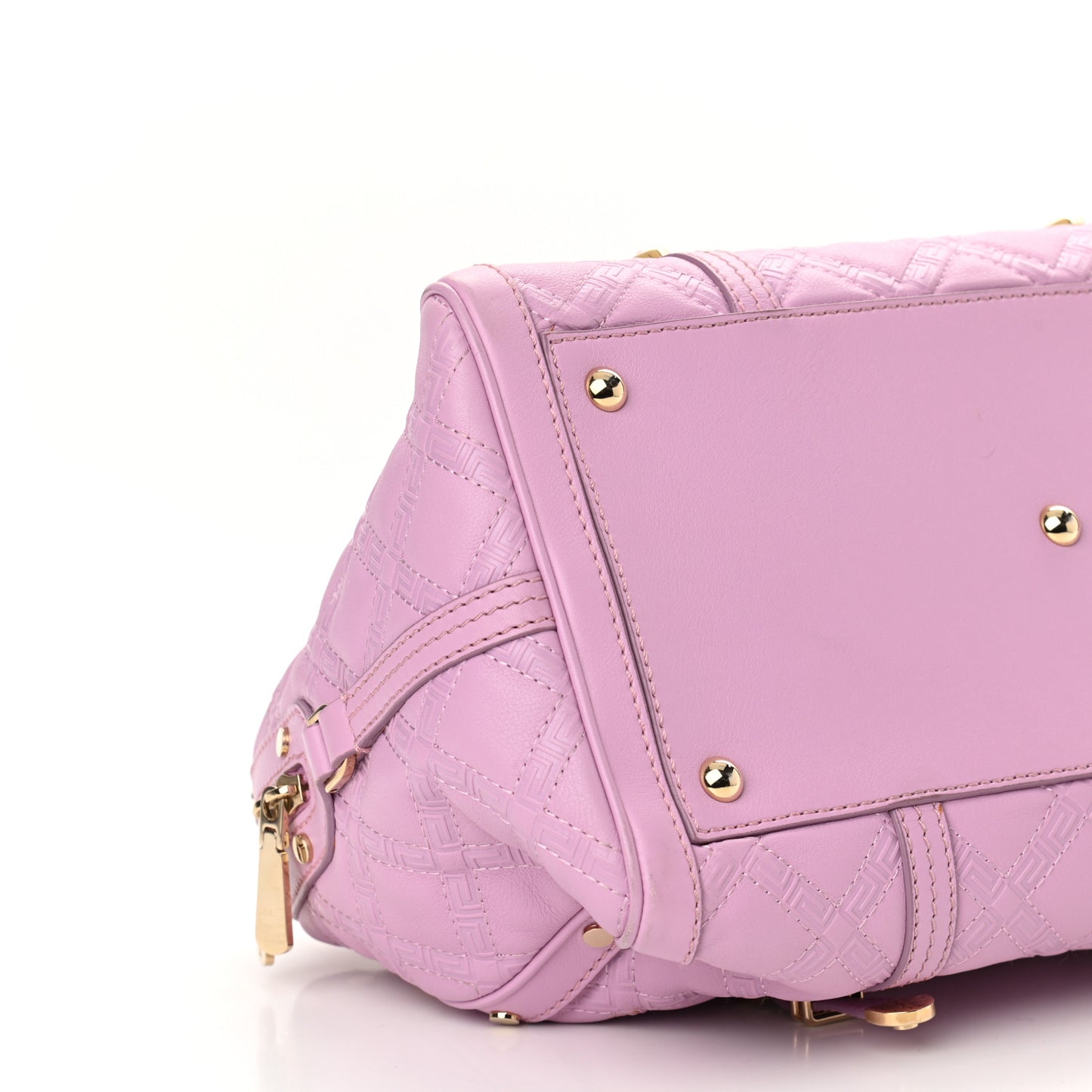 Nappa Quilted Icon Bowler Pink