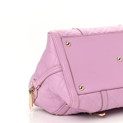 Versace Nappa Quilted Icon Bowler Pink 7 of 8