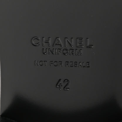Chanel Lambskin Mens Stitched CC Loafers 42 Black 7 of 9