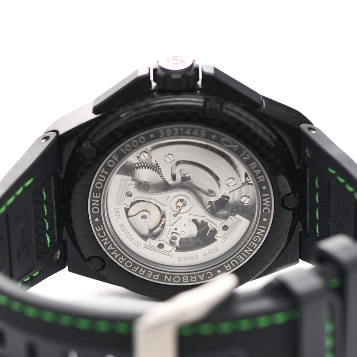 Black Carbon Rubber 46mm Ingenieur Automatic Watch Black IW322404