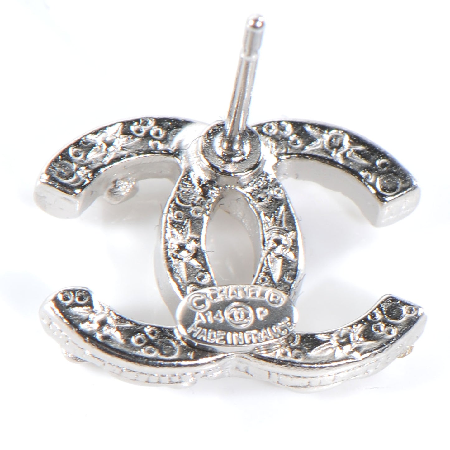 Crystal CC Earrings Silver