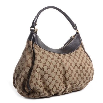 Gucci Monogram D Gold Large Hobo Brown 3 of 7