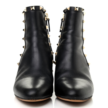 Valentino Garavani Smooth Calfskin Rockstud 40mm Ankle Boots 36.5 Black 2 of 10