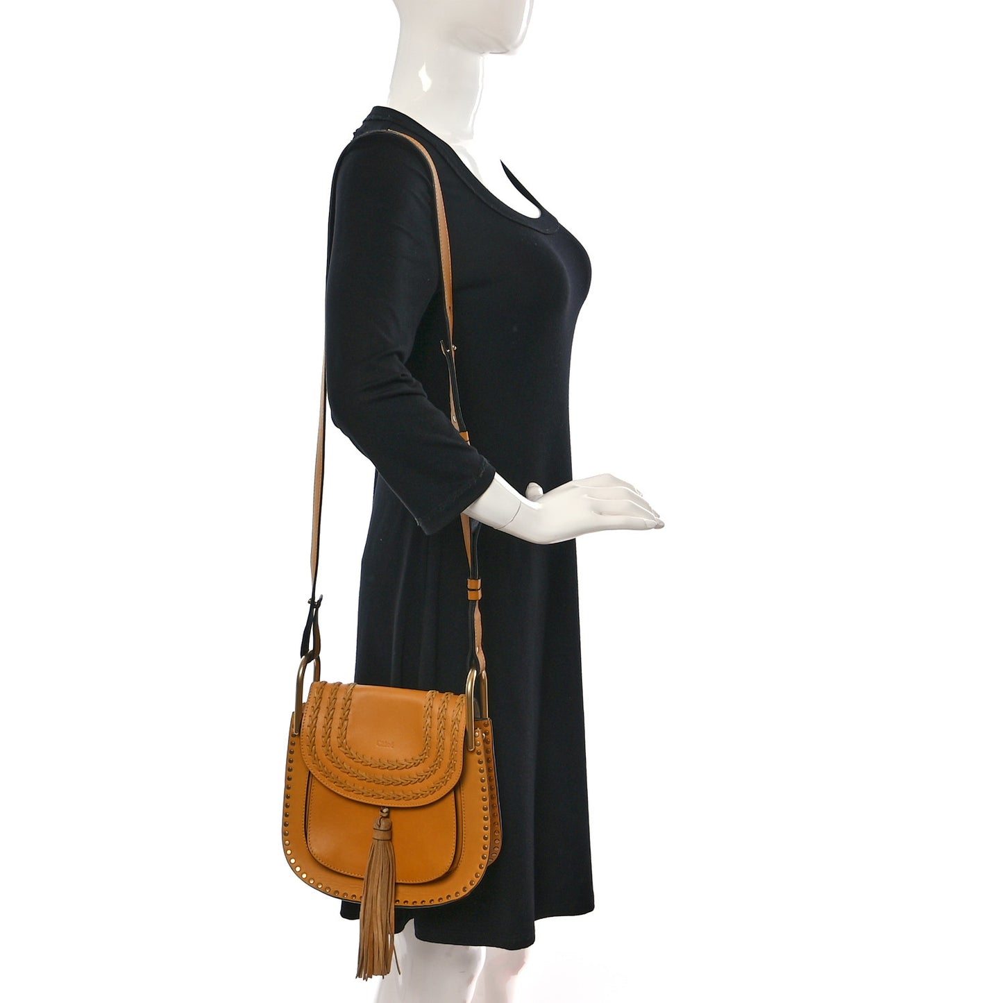 Calfskin Braided Small Hudson Shoulder Bag Sunflower