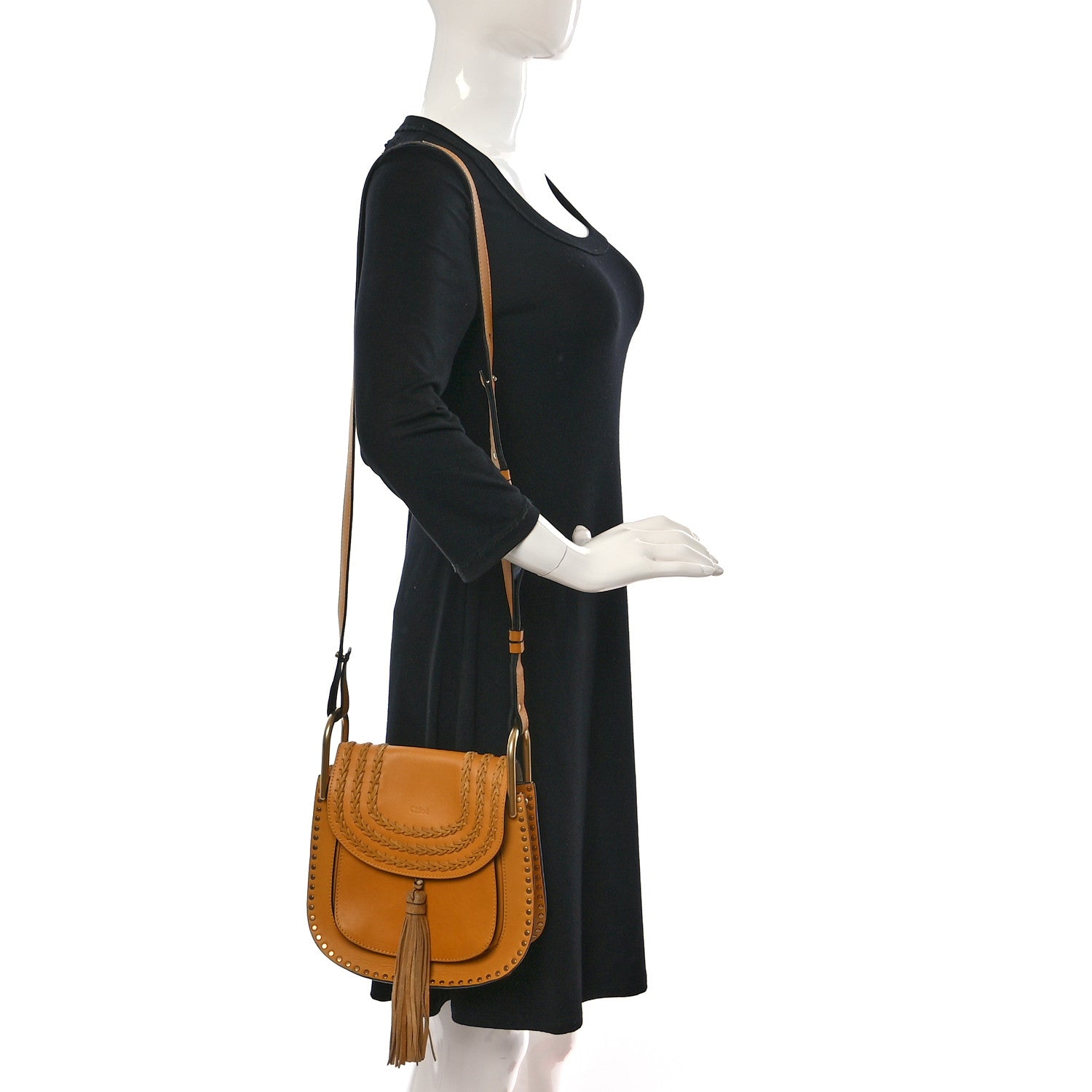 Chloe Calfskin Braided Small Hudson Shoulder Bag Sunflower 2 of 13