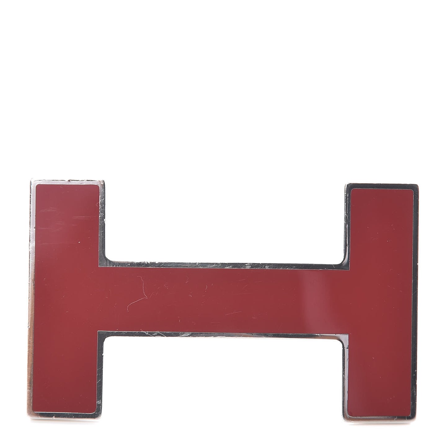 Enamel Quizz H Belt Buckle Rouge H