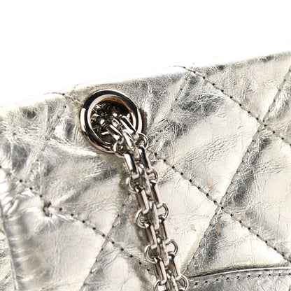 Chanel Metallic Aged Calfskin Quilted 2.55 Reissue 227 Flap Silver 12 of 16