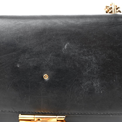 Louis Vuitton Calfskin Chain Louise MM Black 14 of 15