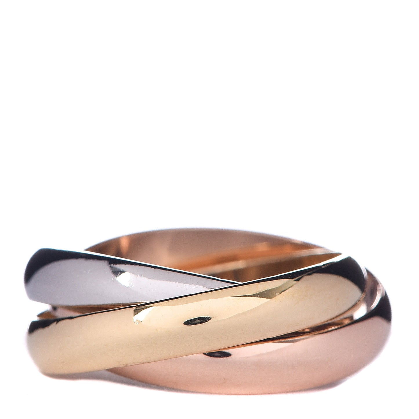 18K Pink Yellow White Gold Classic Les Must De Trinity Ring 52 6