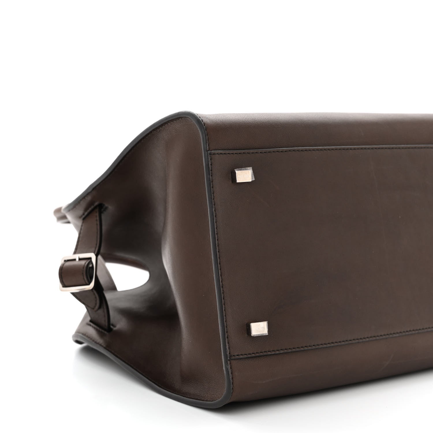 The Row Polished Saddle Calfskin Soft Margaux 12 Deep Brown 8 of 9