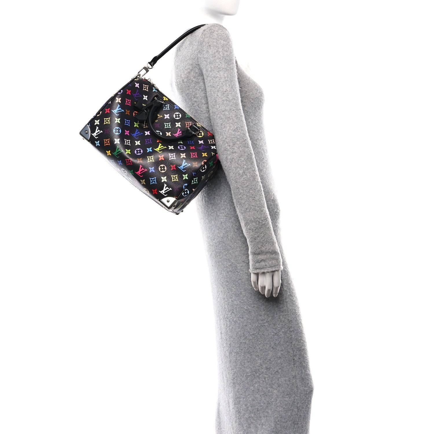 Louis Vuitton LV X TM Monogram Multicolor Speedy Soft 30 Black 2 of 9