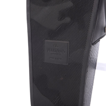 Valentino Garavani Rubber Rockstud Slide Sandals 38 Black 8 of 10