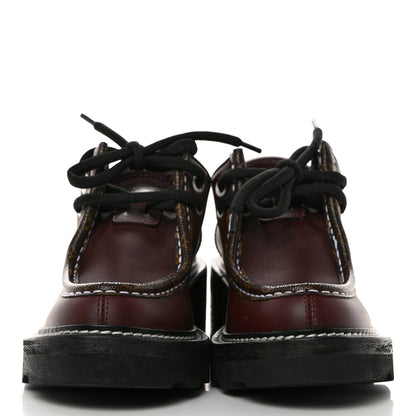 Louis Vuitton Calfskin Monogram Beaubourg Platform Derby Shoes 35 Bordeaux 2 of 10