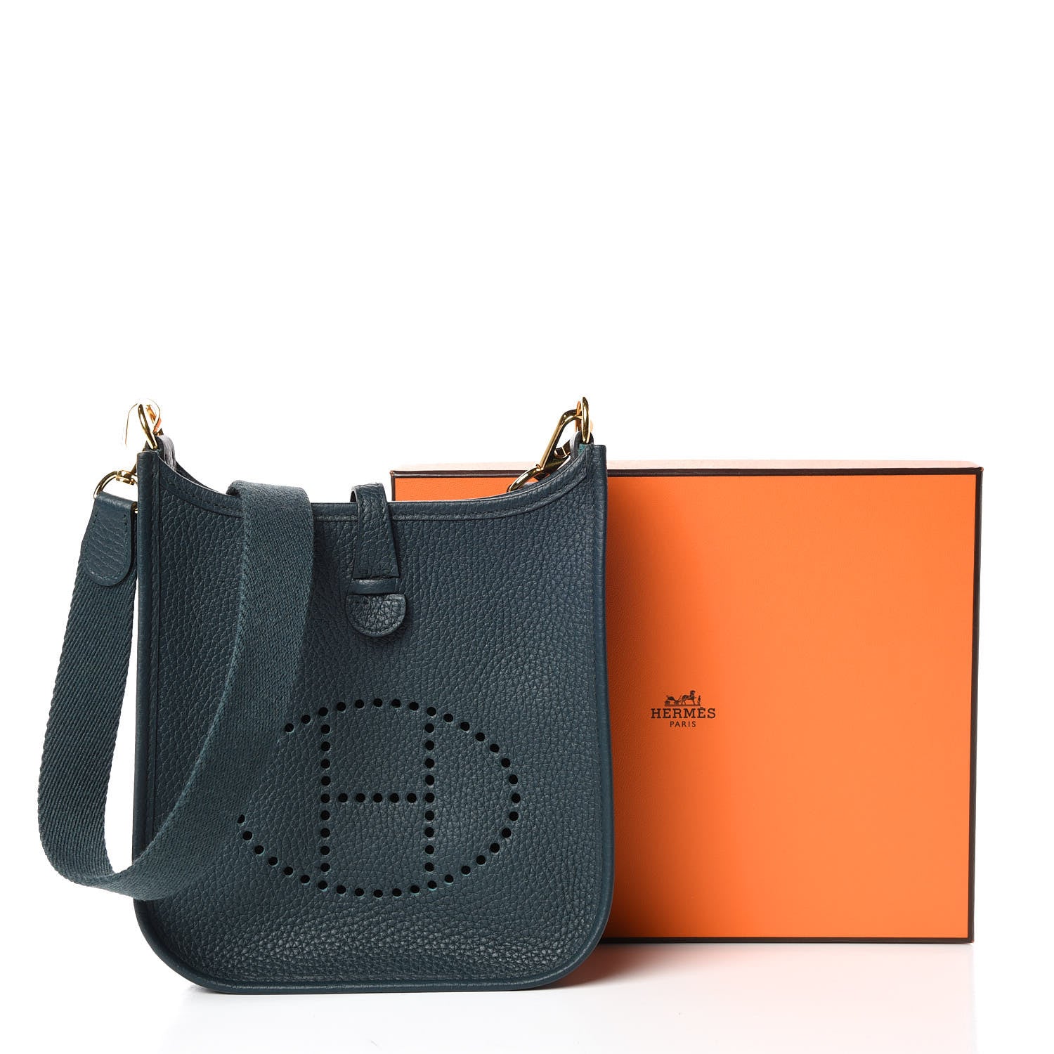 Hermes Taurillon Clemence Evelyne TPM Vert Cypress 10 of 10