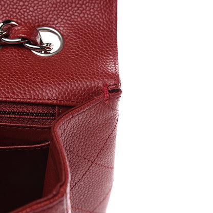 Chanel Caviar Quilted Jumbo Single Flap Dark Red 10 of 12