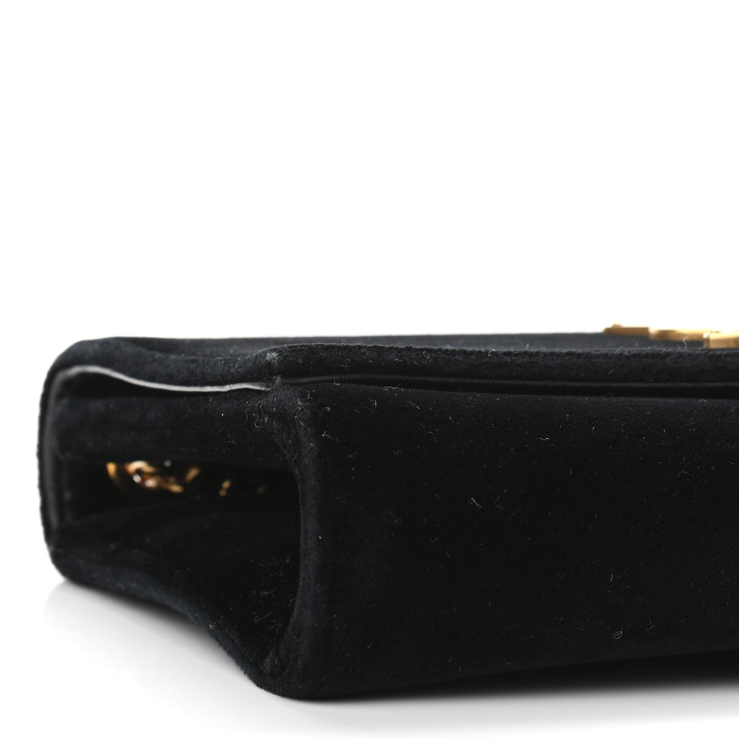 Saint Laurent Velvet Small Monogram Kate Tassel Shoulder Bag Black 8 of 11