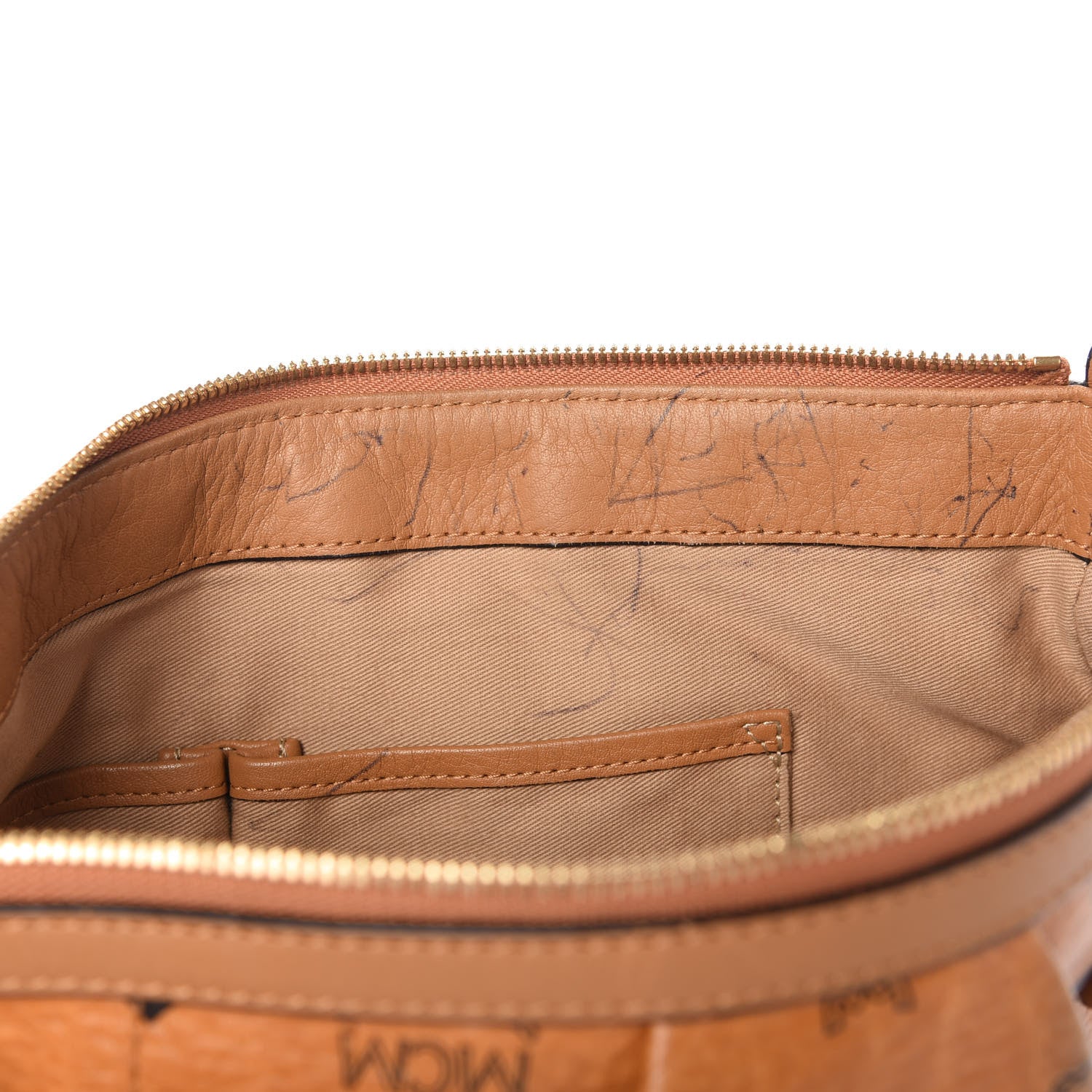 MCM Visetos Medium Essentials Shopper Tote Cognac 11 of 13