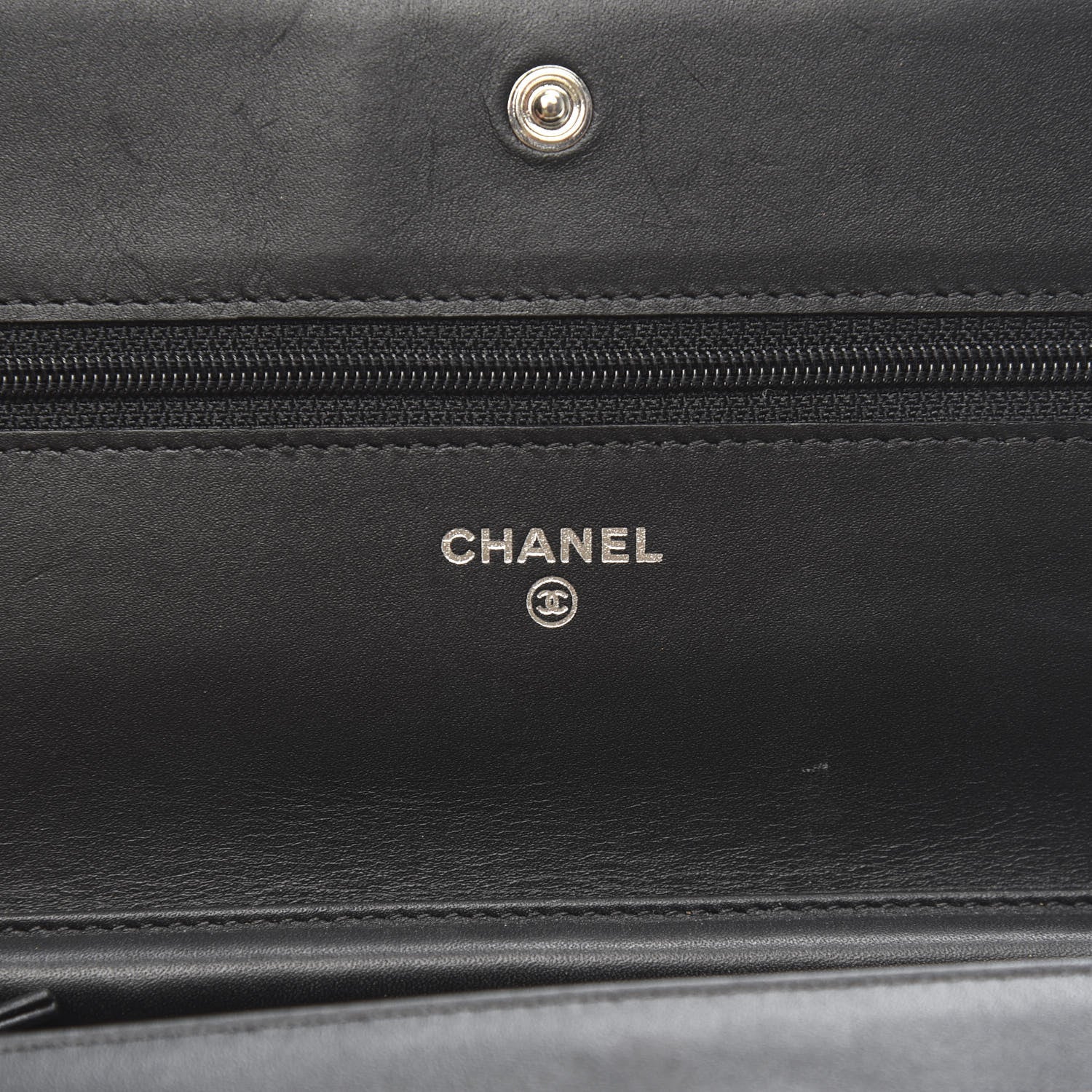 Chanel Caviar Timeless CC Wallet On Chain WOC Black 6 of 12