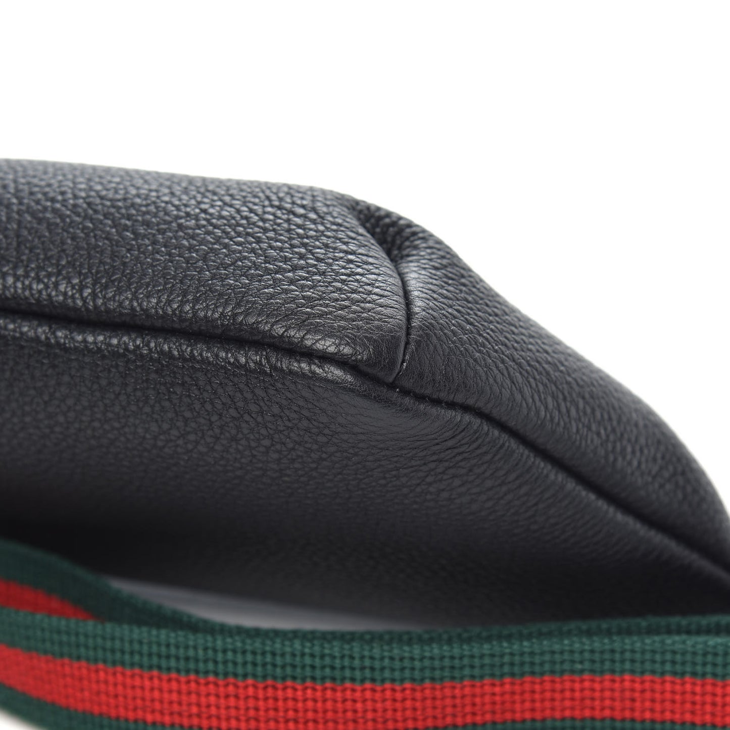 Grained Calfskin Small Logo Belt Bag Black